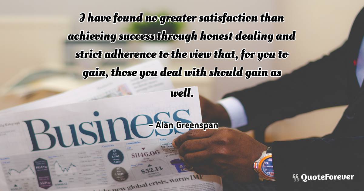 I have found no greater satisfaction than achieving success through ...