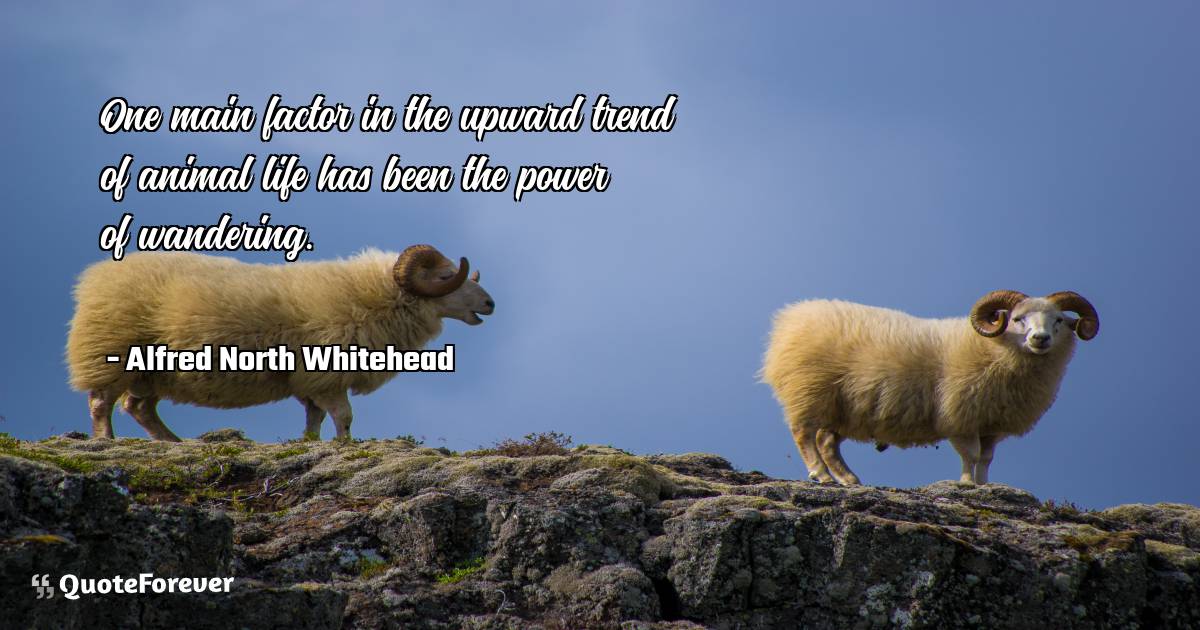 One main factor in the upward trend of animal life has been the power ...