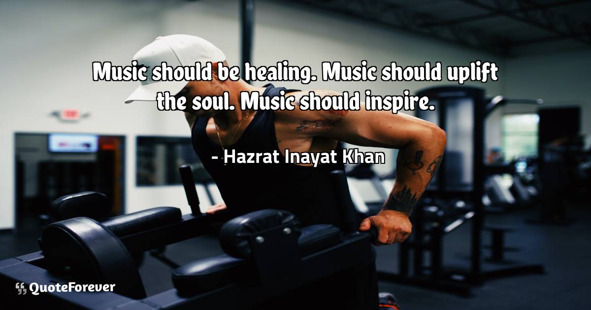 Music should be healing. Music should uplift the soul. Music should ...
