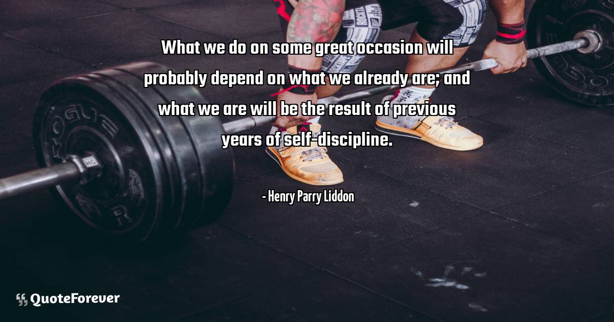 What we do on some great occasion will probably depend on what we ...