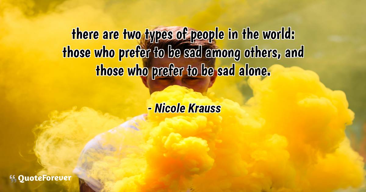 there are two types of people in the world: those who prefer to be ...