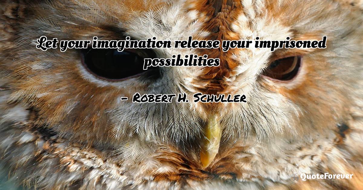 Let your imagination release your imprisoned possibilities