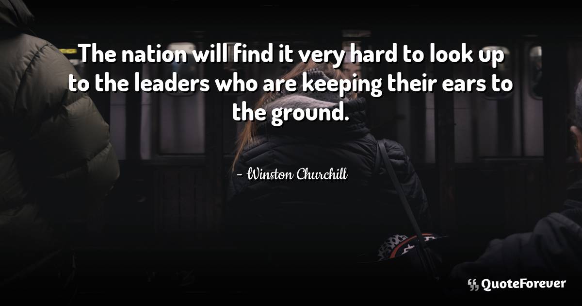 The nation will find it very hard to look up to the leaders who are ...